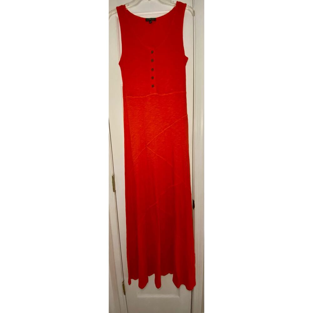 Spense Womens Maxi Dress bright orange size S zig zag pattern skirt